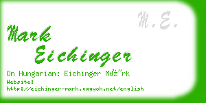 mark eichinger business card